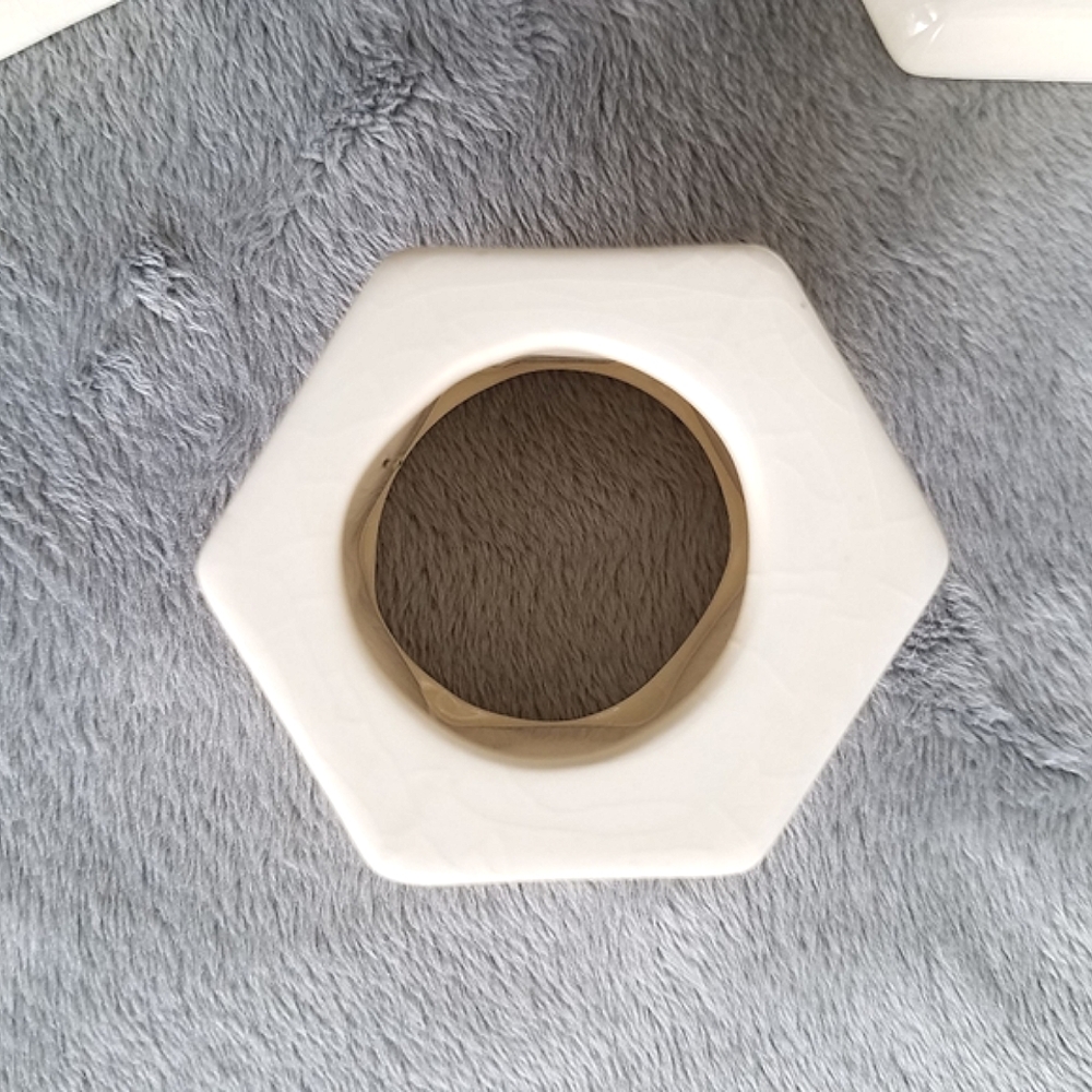 Mid-Century Modern Porcelain French Napkin Rings - Picture 10 of 13